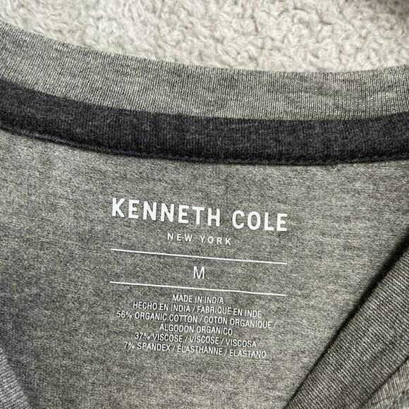NEW Kenneth Cole Men's M Gray T-Shirt M 4-Way Stretch - Picture 4 of 7